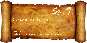 Szepessy Tomor névjegykártya